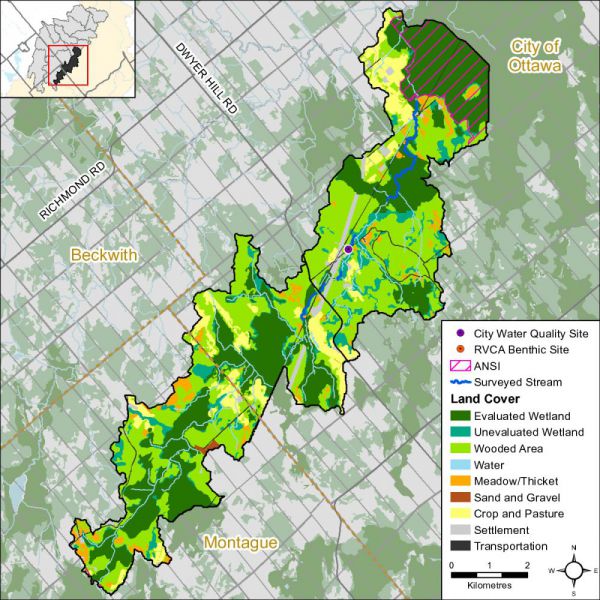 Figure 1 Land cover in the Nichols Creek catchment