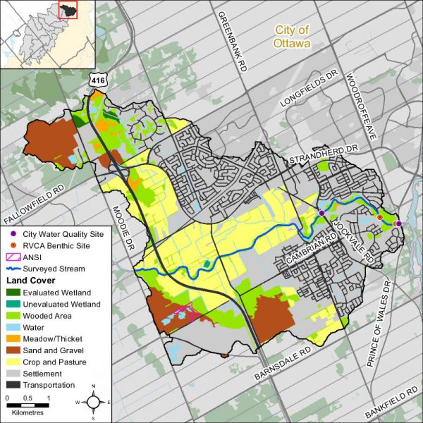 Figure 1 Land cover in the Barrhaven catchment