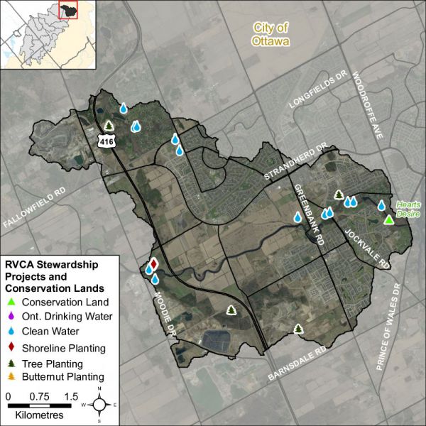 Figure xx Stewardship and potential restoration locations