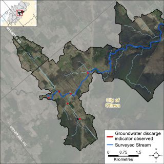 Figure XX Groundwater indicators observed in the Jock River Richmond Fen catchment