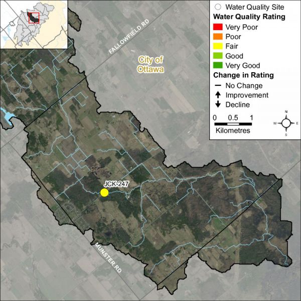 Figure 1 Water quality monitoring site in the Hobbs Drain Catchment 