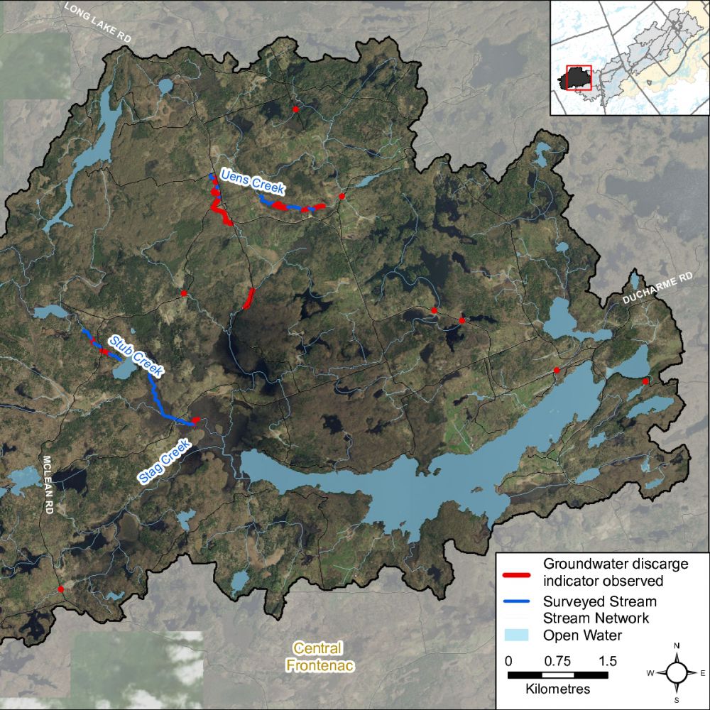Figure XX Groundwater indicators observed in the Long Lake catchment