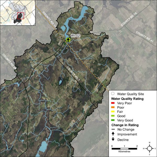 Figure 1 Water quality monitoring site on Irish Creek