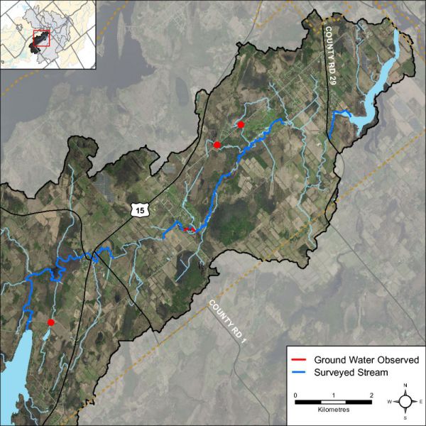 Figure XX Groundwater indicator observations in the Otter Creek catchment