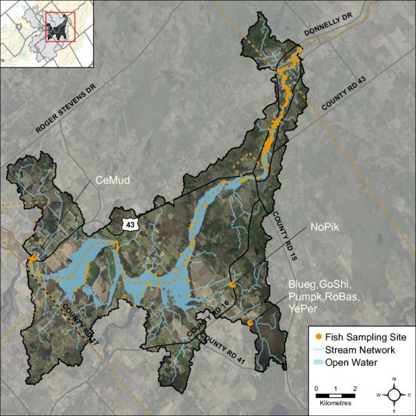 Figure 22 Rideau – Merrickville fish sampling locations