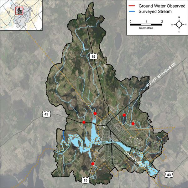 Figure 2 Groundwater indicators observed in the Rideau – Smiths Falls catchment