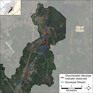 Figure XX Groundwater indicators observed in the Nichols Creek catchment