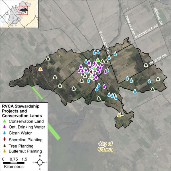 Figure xx Stewardship and potential restoration locations  