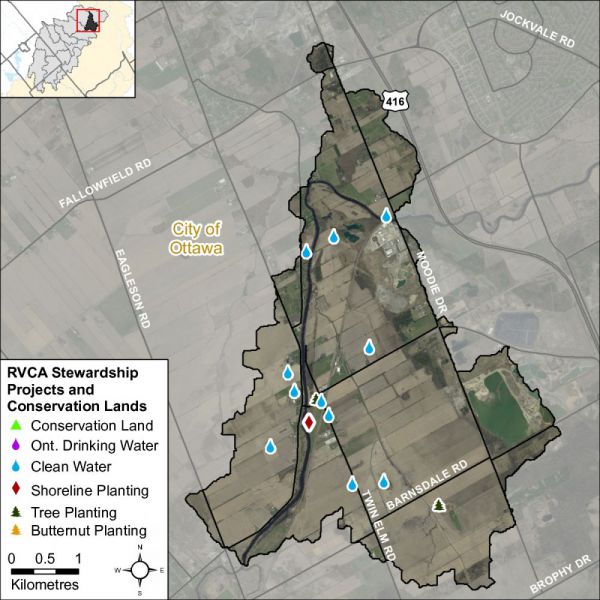 Figure xx Stewardship and potential restoration locations