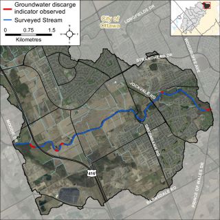 Figure XX Groundwater indicators observed in the Jock River Barrhaven catchment