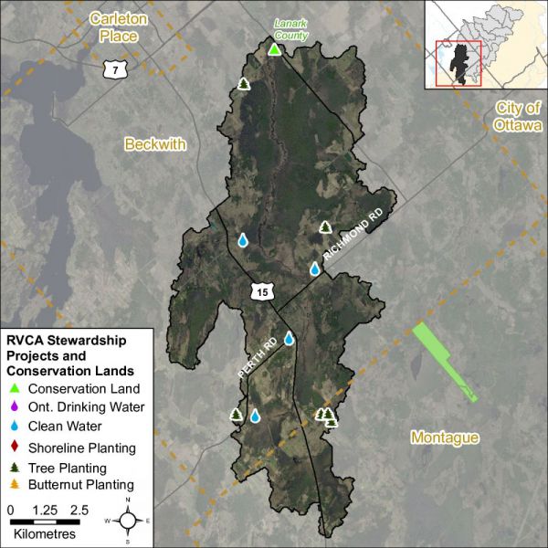 Figure xx Stewardship and potential restoration locations  