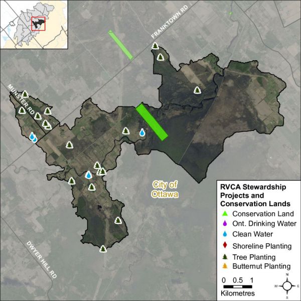 Figure xx Stewardship and potential restoration locations 