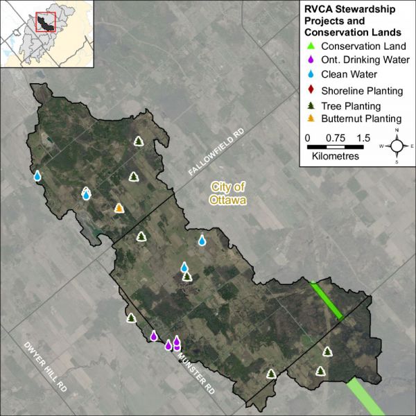 Figure xx Stewardship and potential restoration locations 