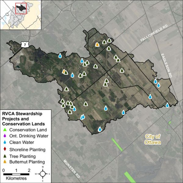 Figure xx Stewardship and potential restoration locations 