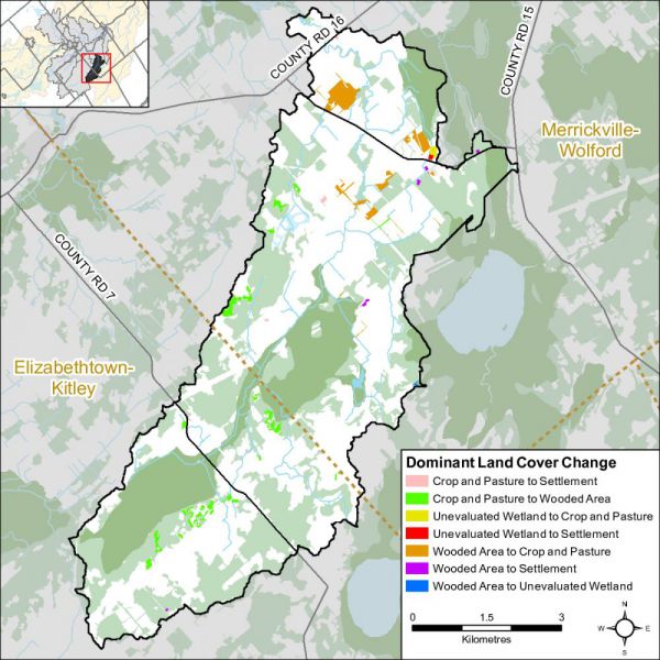 Figure xx Dominant land cover change in the Barbers Creek catchment (2014)